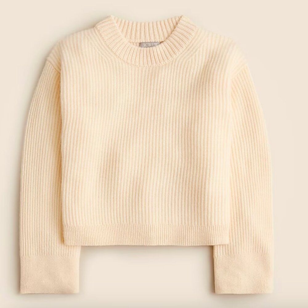 J. Crew cropped cashmere sweater